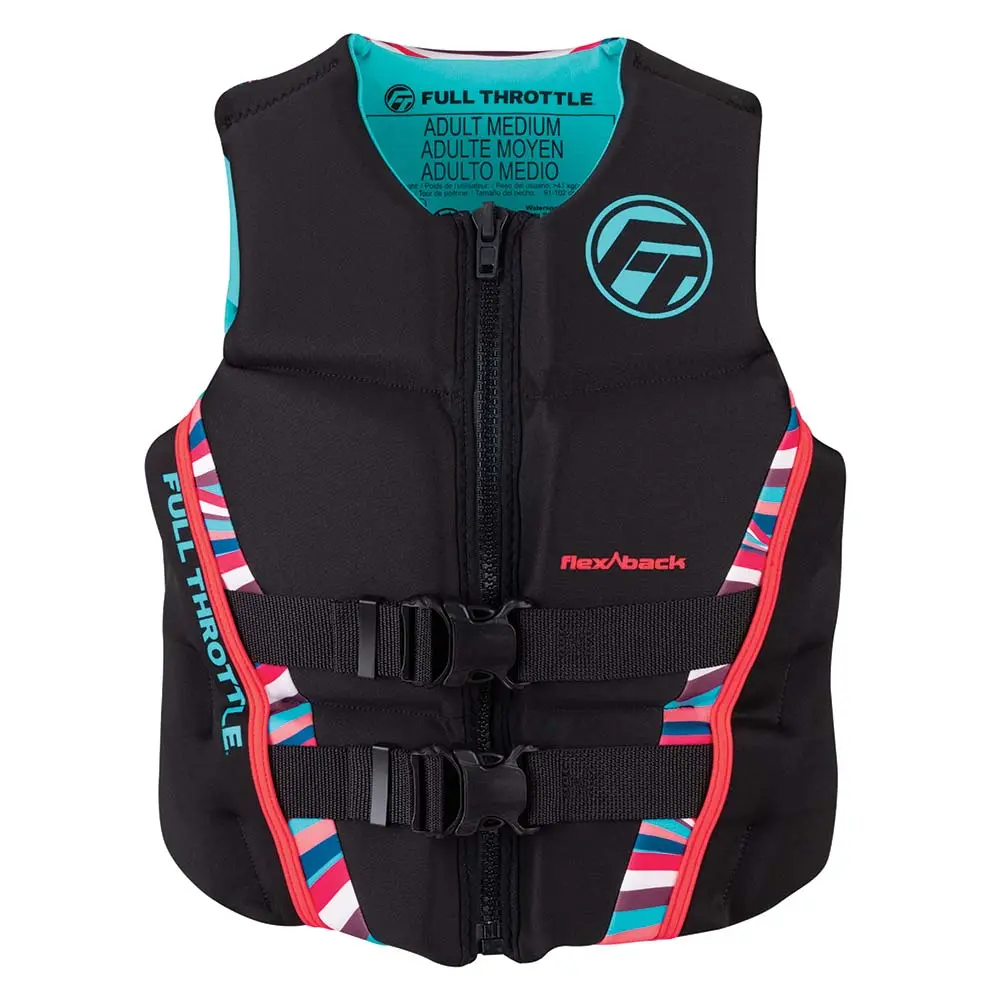 Full Throttle Hinged Rapid-Dry Flex-BackLife offers Vest - Child 30-50lbs - Aqua